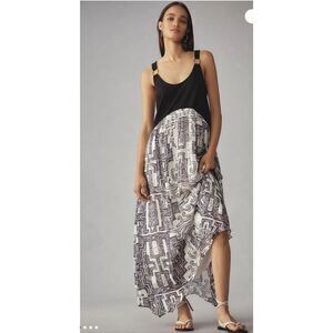 By Anthropologie Sleeveless Scoop-Neck Maxi Dress Size L